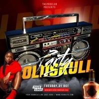 Oldshool Party Event Video Ads Instagram Post template