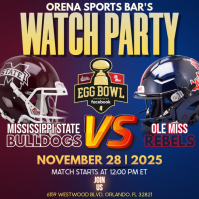 Ole Miss vs Mississippi State: The Egg Bowl 2025 Watch Party Instagram Post Template