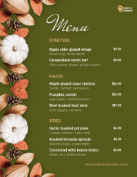Olive Fall Autumn Menu Flyer Food Volantino (US Letter) template