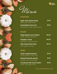 Olive Fall Autumn Menu Flyer Food template