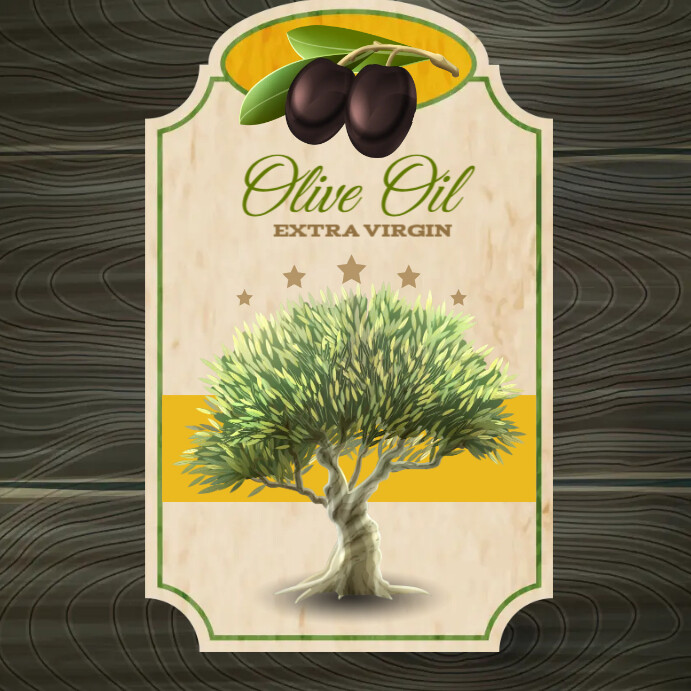 Olive Oil Label Instagram-Beitrag template