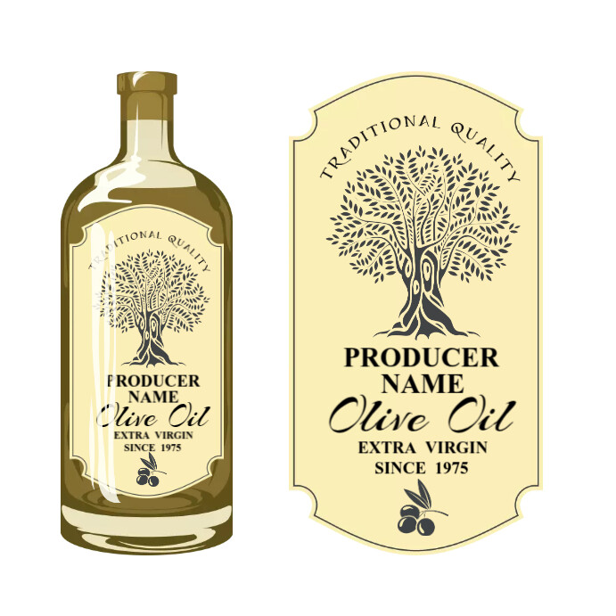 Olive Oil Label Template | PosterMyWall olive-oil-label-template-postermywall