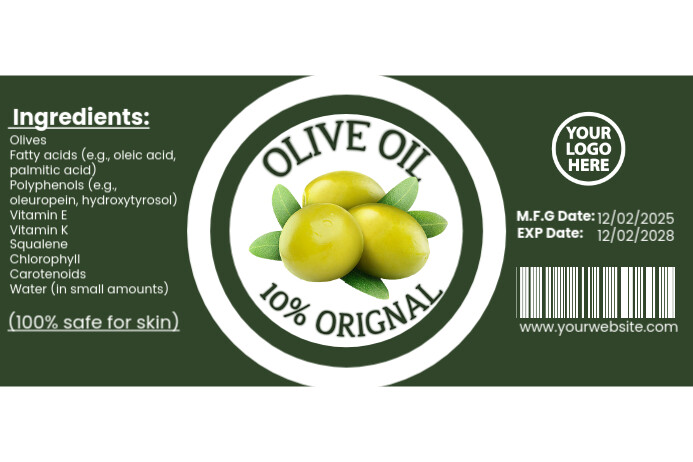 Oil Sample Label Copy of Olive oil label | PosterMyWall