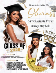 Olivia Class of 2026 Graduation Flyer (US Letter) template