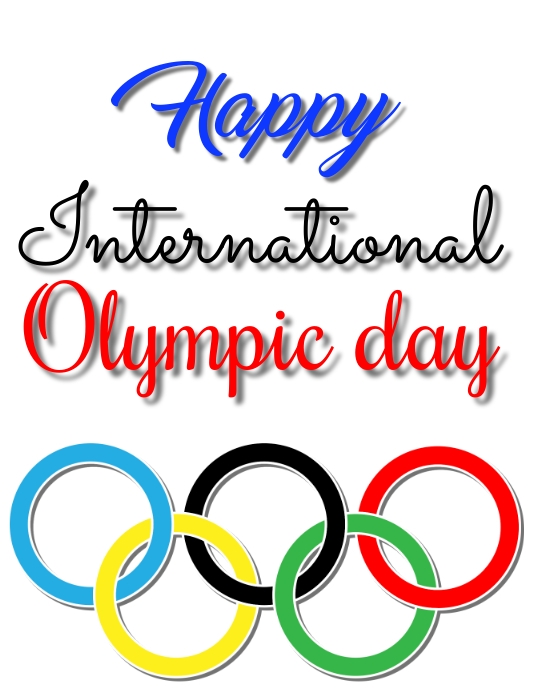 Olympic Lettering Display Olympic day Template | PosterMyWall