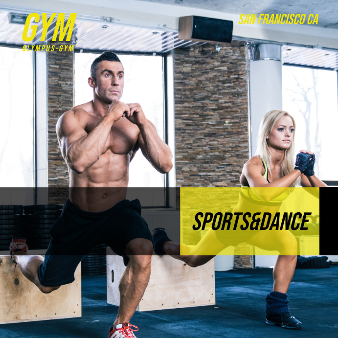 OLYMPUS GYM 35 Instagram Post template