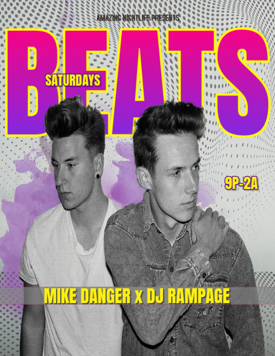 Ombre Hyper Contrast Club Flyer Template | PosterMyWall