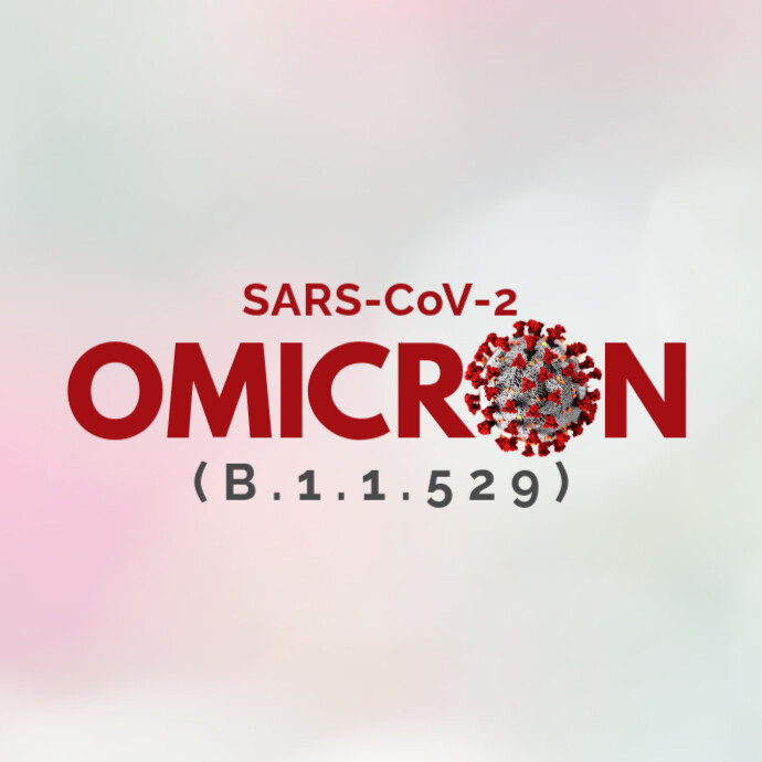 Omicron Variant SARS-CoV-2 Logo template