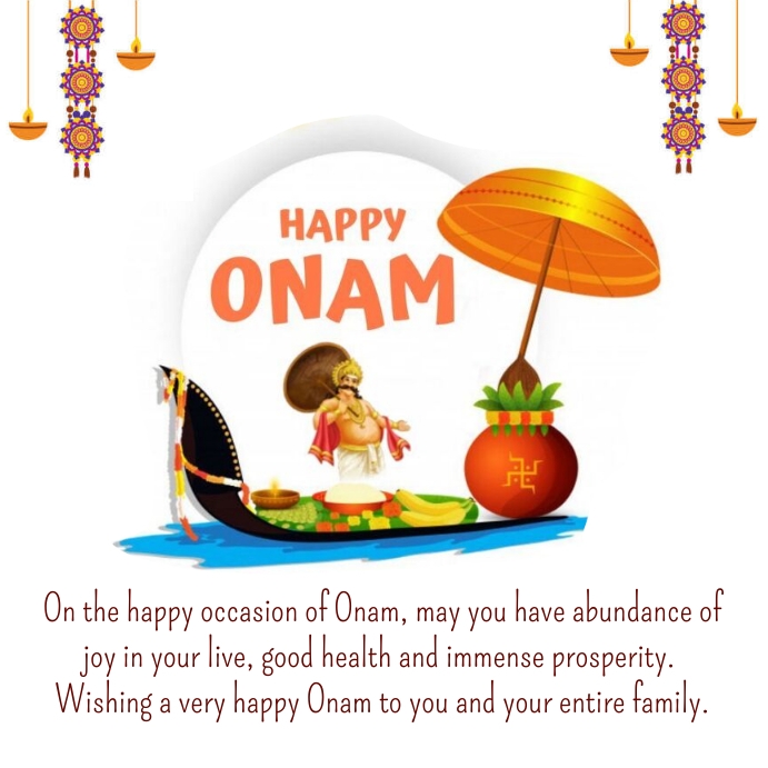 Onam โพสต์บน Instagram template