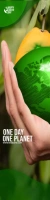 One Day  One Planet Earth Day Banner 2 × 8' template