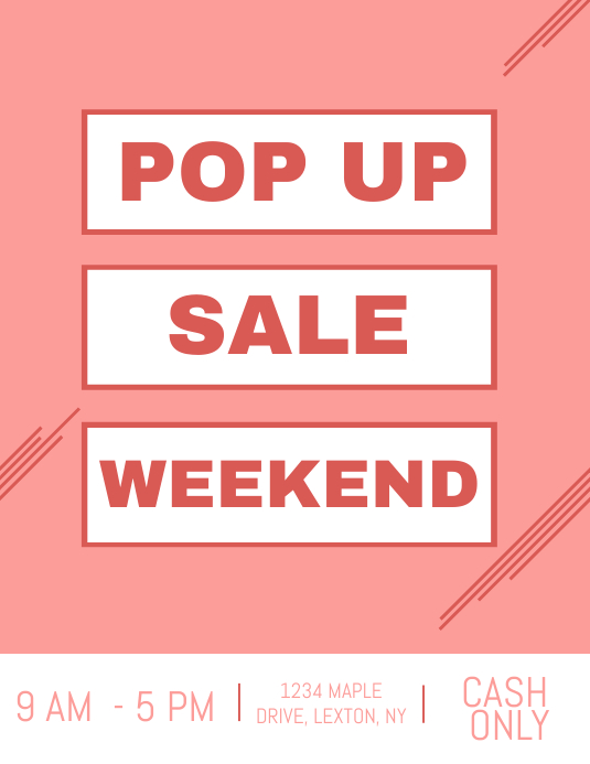 One Day Only Pop Up Weekend Sale Template Postermywall One Day Only Pop Up Weekend Sale Template Postermywall
