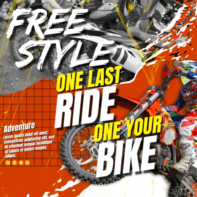 One Last Ride Template | PosterMyWall