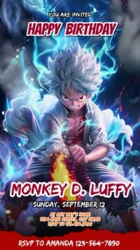 One Piece Birthday Template Historia de Instagram