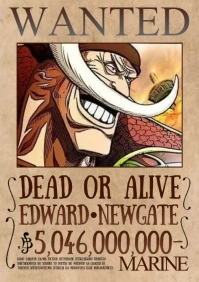 One Piece Bounty Wanted Edward-Newgate A4 template