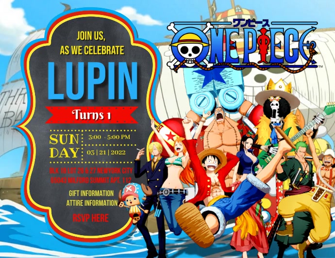 One Piece Template PosterMyWall