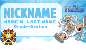 White Anime Themed School ID Etykietka doczepna Template