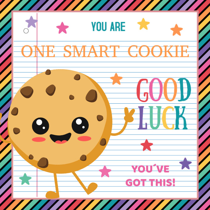 One Smart Cookie Test Tag, Smart cookie tags Post Instagram template