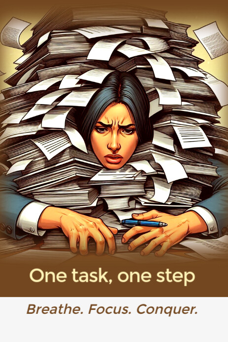 One task Poster template