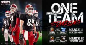 One Team Standing Match Изображение, которым поделились на Facebook template