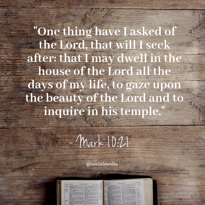Mark 10:21 - Quote, Life | PosterMyWall