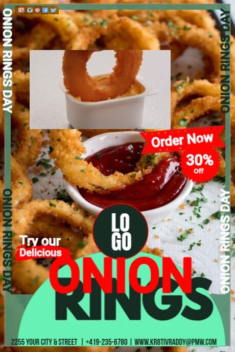 Onion Rings  Poster Cartaz template