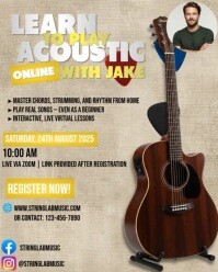 Online Acoustic Lesson Instagram Portrait template