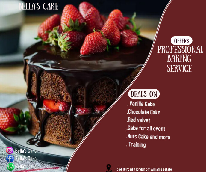 ONLINE ADVERT CAKE FLYER Template | PosterMyWall