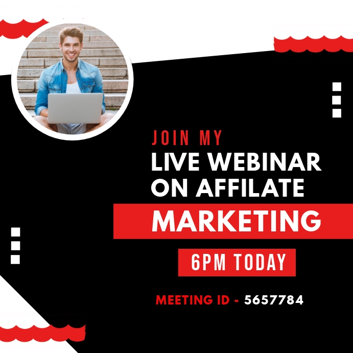 Online Affillate Webinar Invitation Ad Publicação no Instagram template