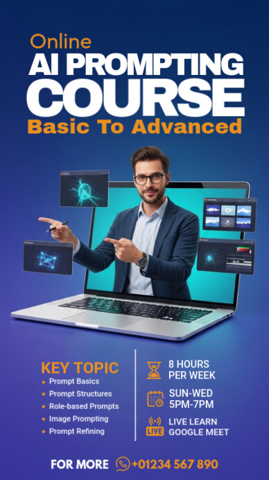 online ai course Instagram Story template