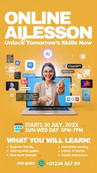Online Ai Courses Instagram Reel Instagram-reel template
