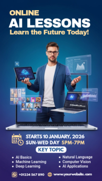 Online AI Lessons Instagram Story template