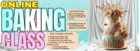 Online Baking Class Lesson Portada de Facebook template