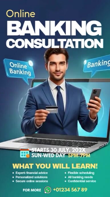 Online Banking Consultation Instagram Reel template