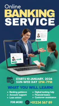 Online Banking Service Instagram Story template