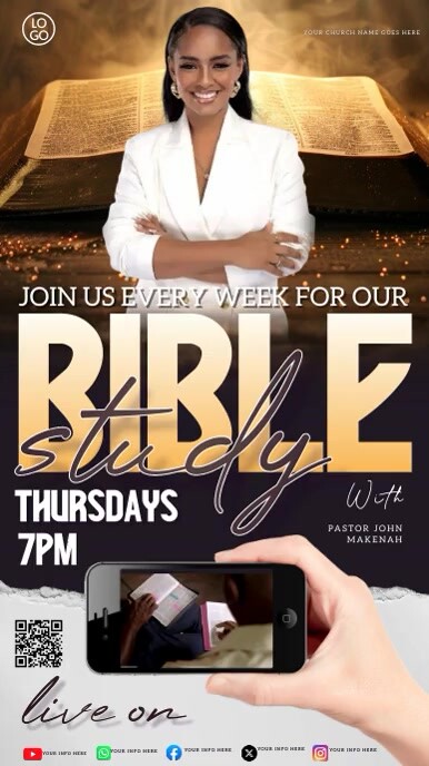 online bible study ad instagram story post Template | PosterMyWall