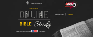 黑色 Online Bible Study Twitch Profile Banner Template