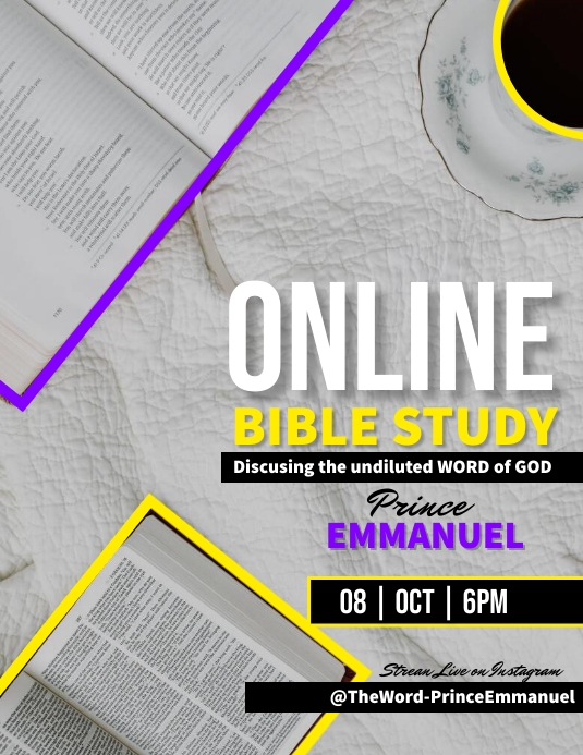 Online Bible Study Flyer Template PosterMyWall