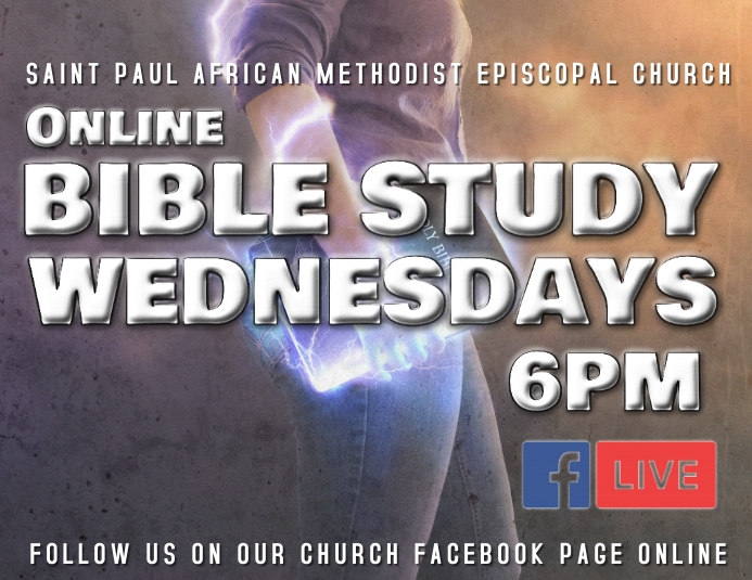 Online Bible Study Stream Live Flyer Template Postermywall