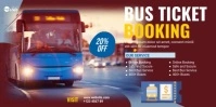 Online Bus Ticket Services Ad Template
