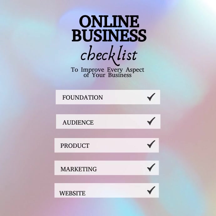 Online Business Checklist