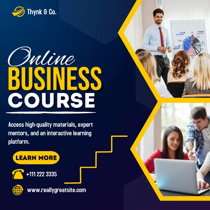 E Commerce Course Posts Online Business Course Template | PosterMyWall