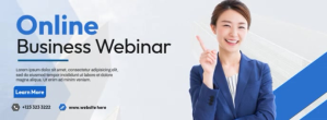 Putih Online Business Webinar Facebook-coverfoto Template