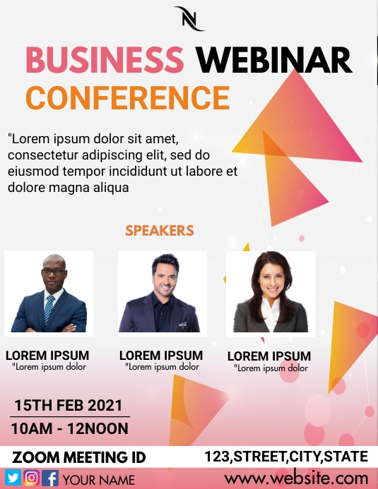 Online business Webinar Template | PosterMyWall