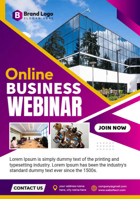 Plantilla de Online Business Webinar | PosterMyWall
