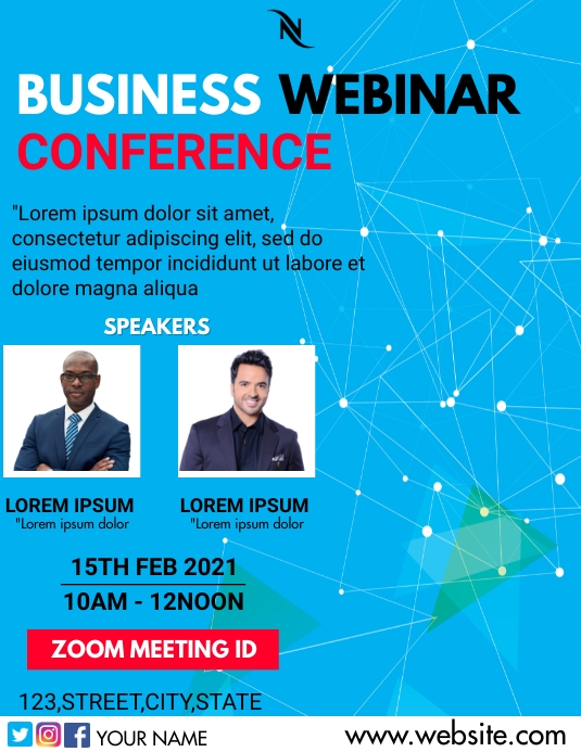Online business Webinar Template | PosterMyWall