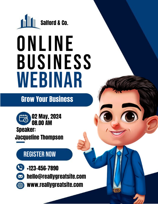 online business webinar flyer Template | PosterMyWall