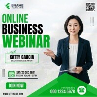 online business webinar poster template