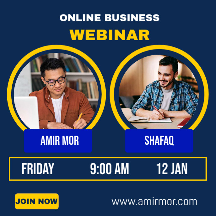 Copy of Online business webinar social media post | PosterMyWall