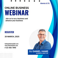 Online Business Webinar Social Media Poster Template | PosterMyWall