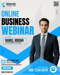 online business webiner poster ads Instagram Portrait template